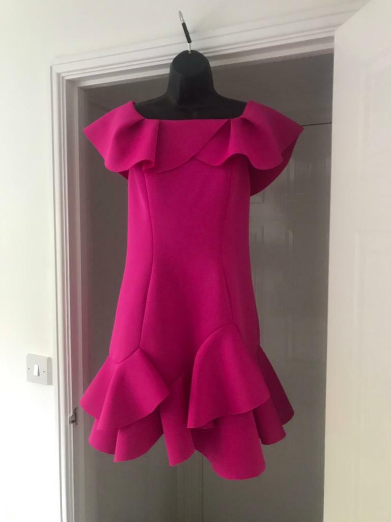 cerise pink occasion dress